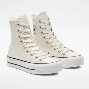CONVERSE Chuck Taylor XHi Extra High Top Size 9 Egret White Leather